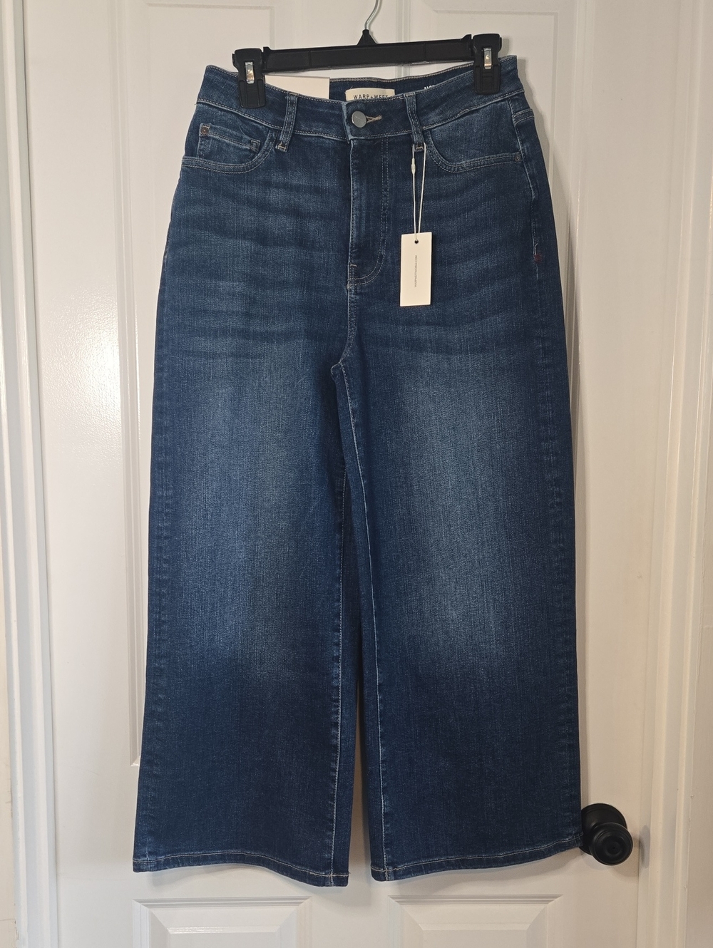 NWT Warp + Weft NCE NCE Cote Cropped Wide Leg Size 6/28 6 28 Jeans